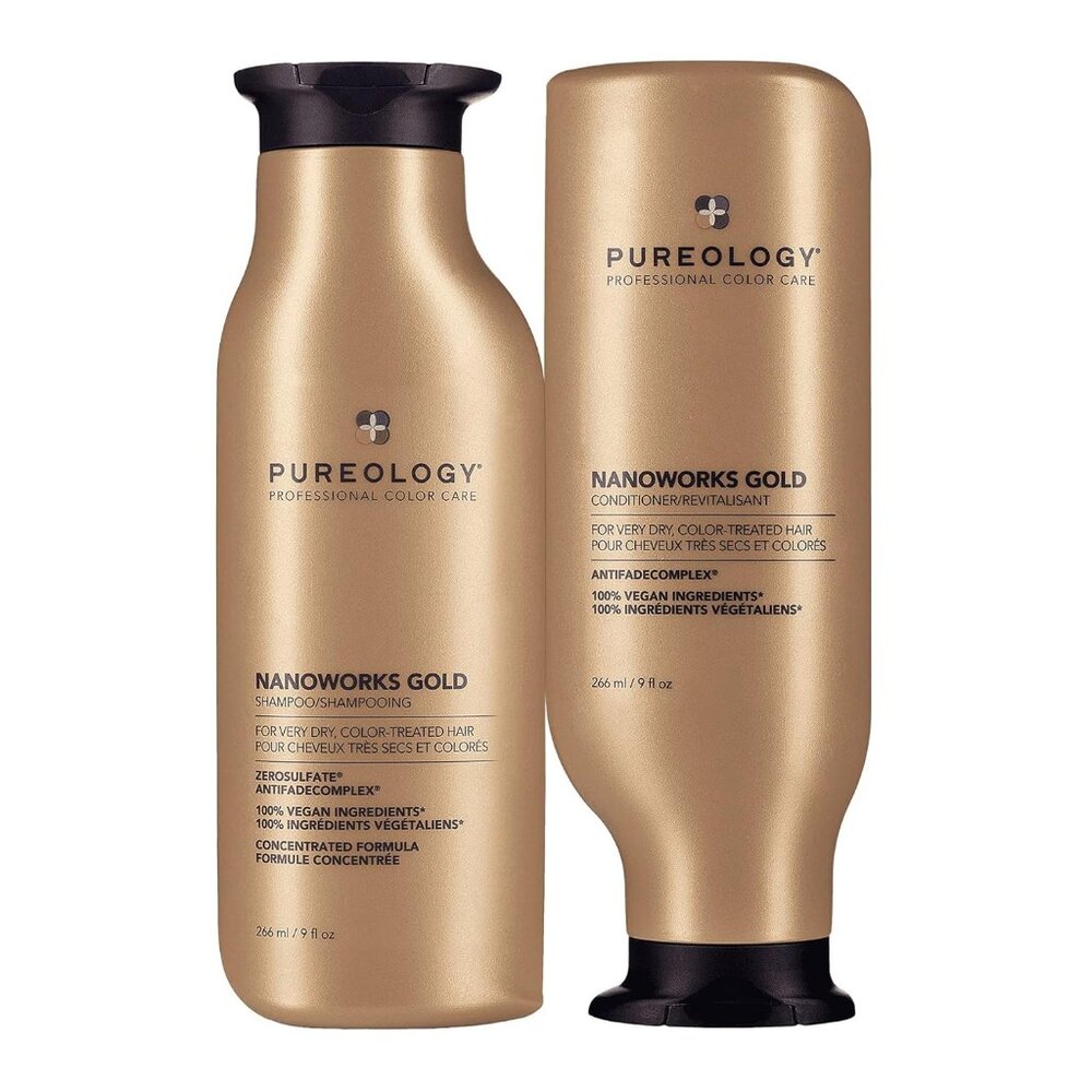 Pureology Nano Works Gold Shampoo & Conditioner Set 9OZ EACH